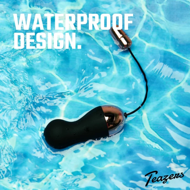 Wibrujące jajko Teazers z pilotem, 10 ustawień wibracji, ładowalne, silikonowe