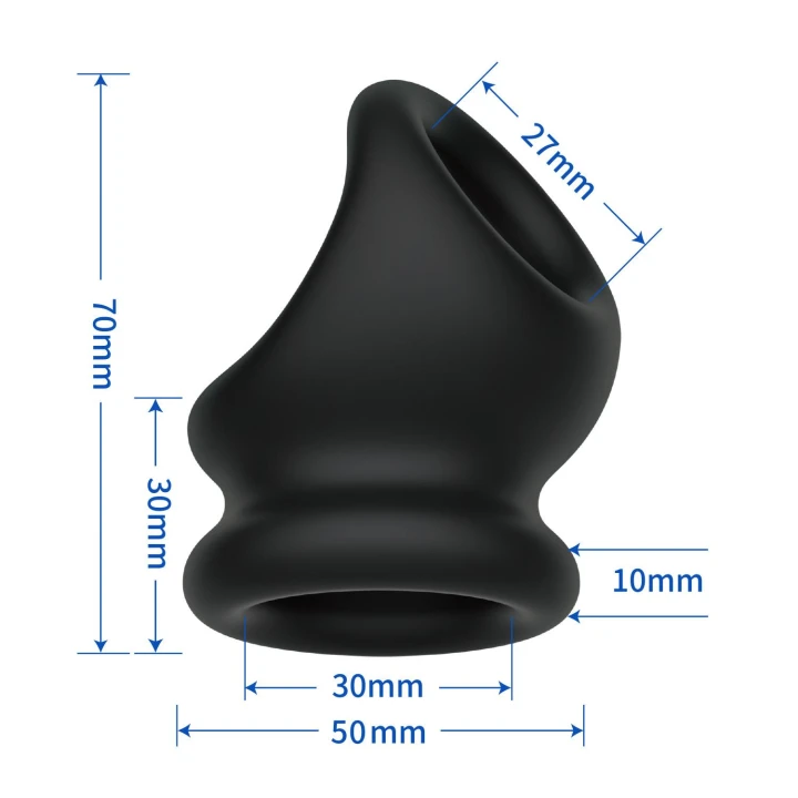 Pierścień na penisa Crazy Bull Oberon - silikonowy, wewnętrzna średnica 2,7-3cm