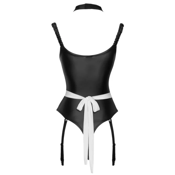 Body COTTELLI LINGERIE XL z regulowanymi paskami, fartuszkiem i chokerem