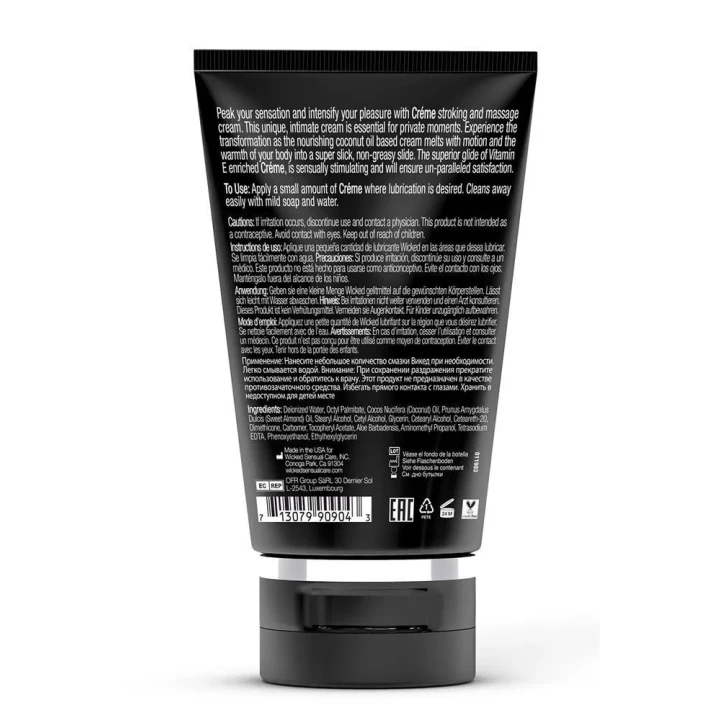 Krem nawilżający do masturbacji Wicked, 120ml, na bazie oleju, z witaminą E