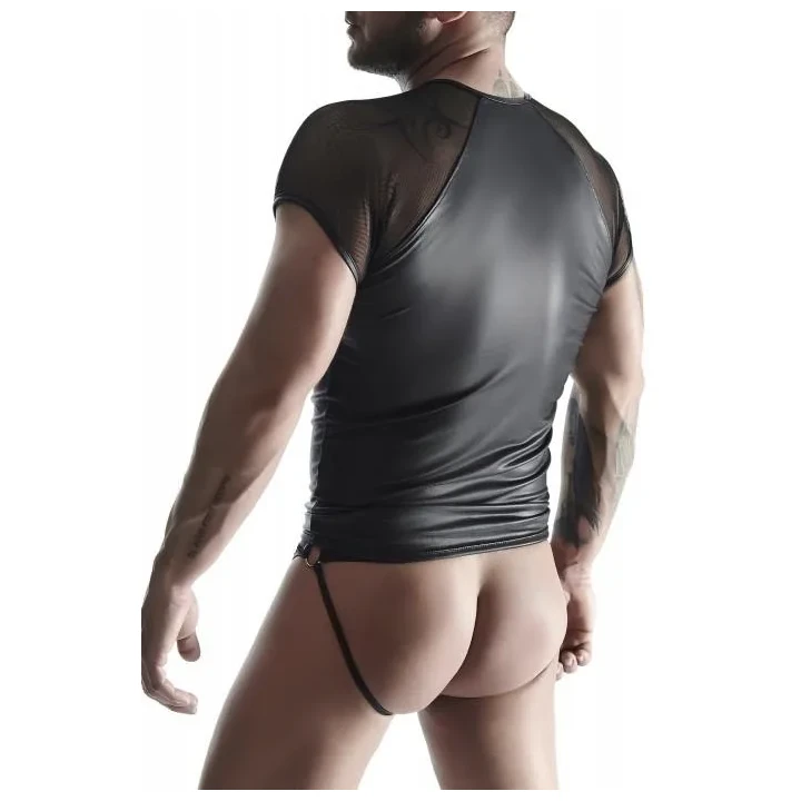 T-shirt męski REGNES FETISH PLANET Wetlook, Elastyczna siateczka, Poliester 95%