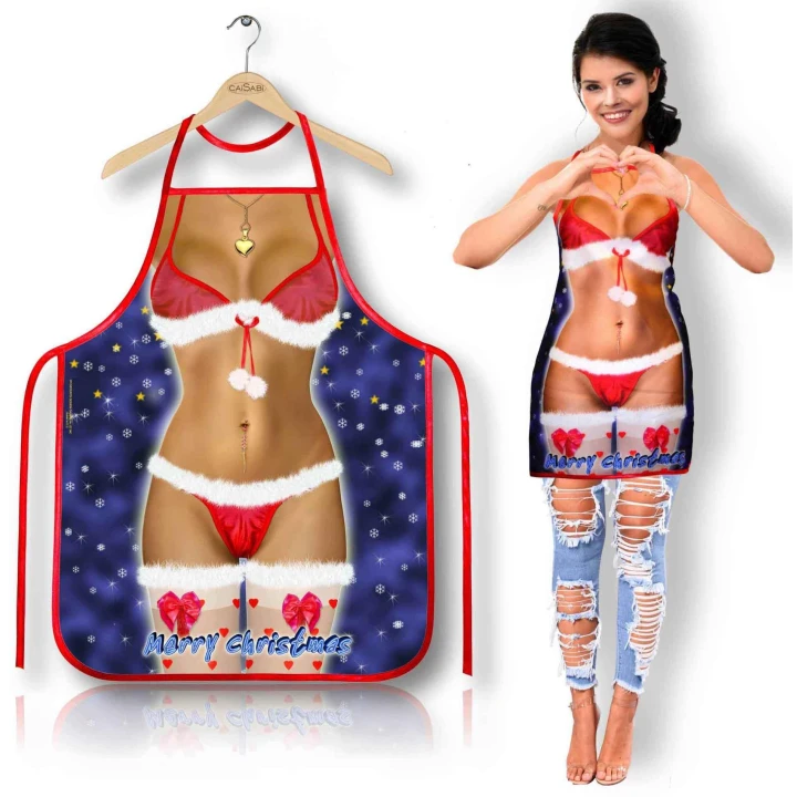 Fartuszek kuchenny Merry Christmas - Świąteczny motyw, wysoka jakość, odważny design