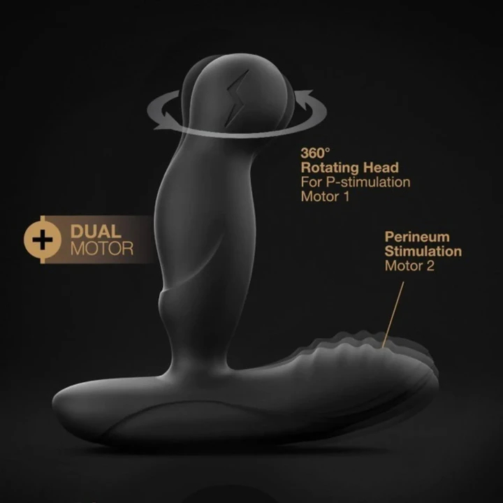 Masażer prostaty Dorcel P-SWING z 360° rotacją, 16 programami wibracji, funkcją grzania