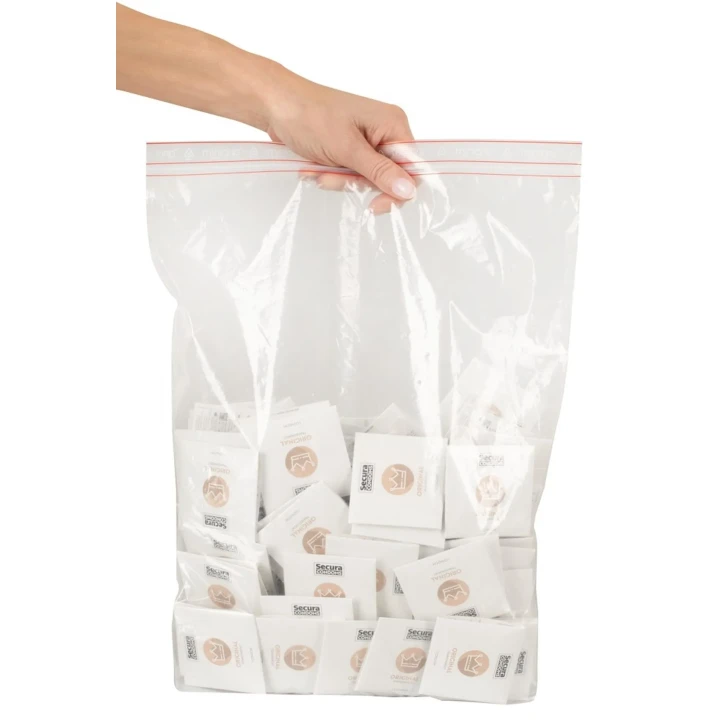 Prezerwatywy Secura - Naturalny Kautschuk, 180 mm, 53 mm, Opakowanie 100 szt.