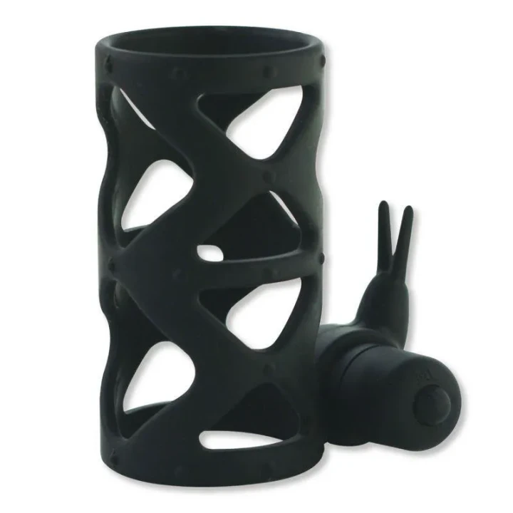 Pierścień falliczny z wibracjami – Timeless Slender, ABS, silikon, 7,5 cm, czarny