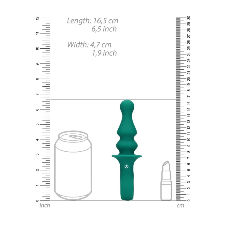 Wibrator analny Loveline, Silikonowy, w kształcie pionka, 12 trybów wibracji