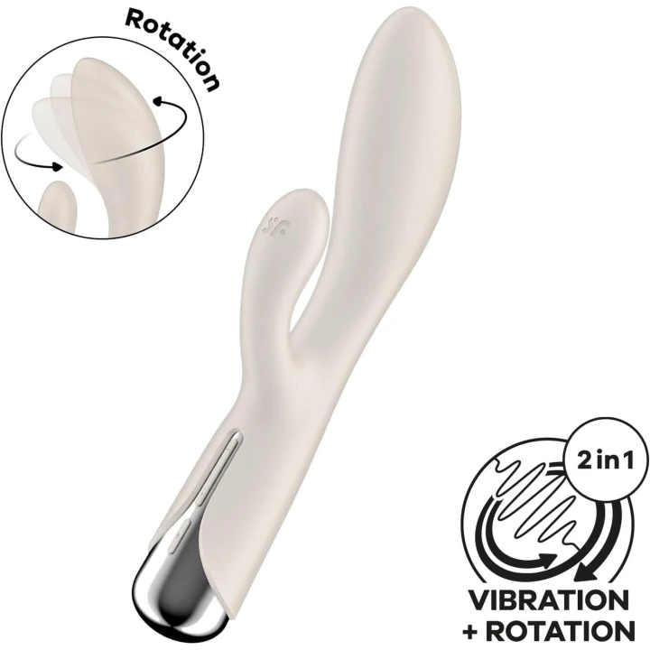 Wibrator królik Satisfyer Spinning Rabbit 1, silikon, IPX7, 12 programów wibracji