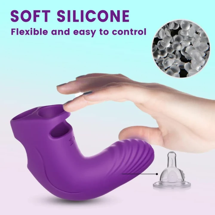 Stymulator punktu G Aurora Purple - 9 trybów wibracji, wodoodporny, silikonowy