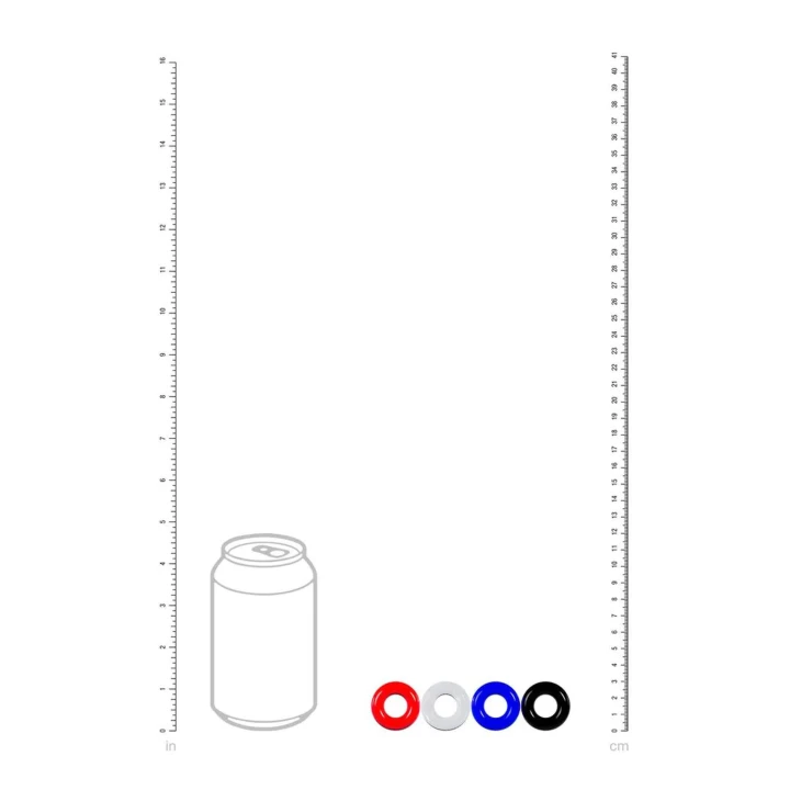 Pierścień do penisa LEVELZ TPE - Zestaw 4 kolorów, elastyczny, minimalistyczny