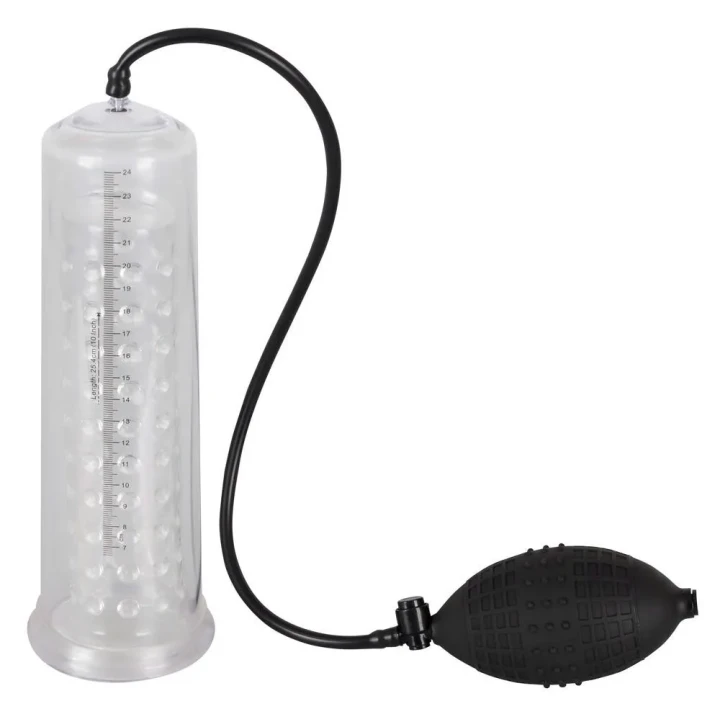 Pompa próżniowa do penisa Fantastic – przezroczysty cylinder, silikonowa tuleja, rękaw z nubami