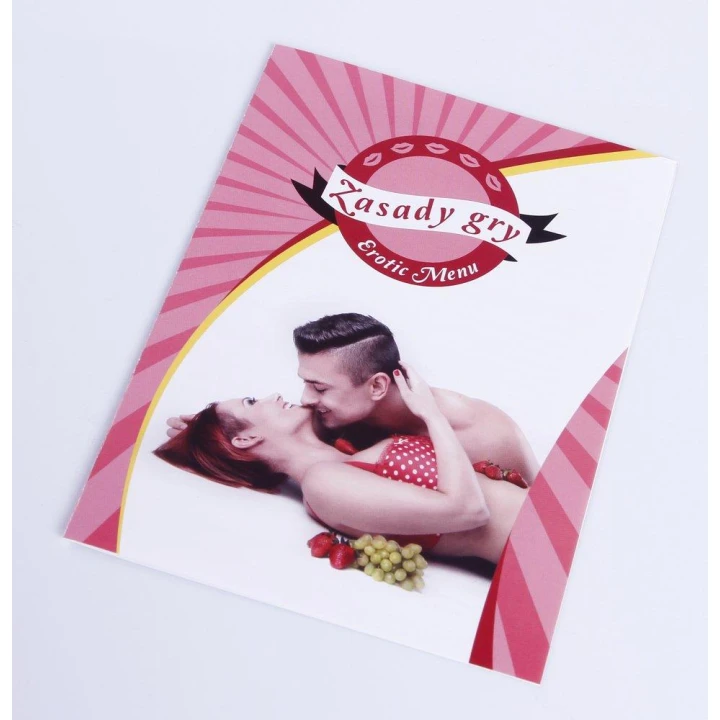 Gra erotyczna „Erotic Menu” - Zestaw 24 zadań, plansza i karty dań dla par.
