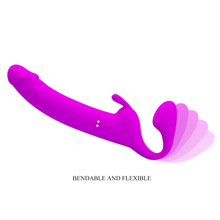 Wibrator strap-on Zanini, silikonowy, 28,3 cm, 10 trybów wibracji, wodoodporny