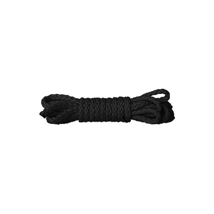 Rope bondage - Kinbaku - 1,5 m, nylon, czarny, 6 mm szerokości