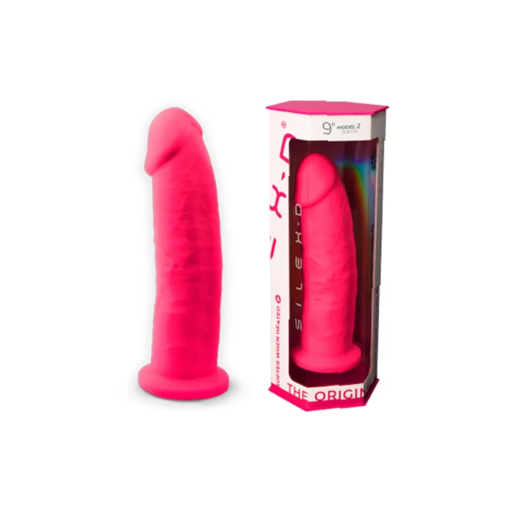 Dildo SilexD Model 2, 9", silikonowy, podwójna gęstość, z przyssawką
