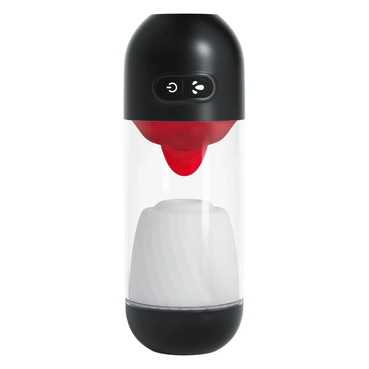 Masturbator rotacyjny Crushious Slurpy 2w1 – stymulator językowy, 10 trybów wibracji/rotacji