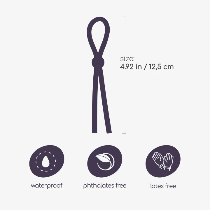 Pierścień erekcyjny Crushious Billy - regulowany silikon, długość 12,5 cm, zwiększa przyjemność