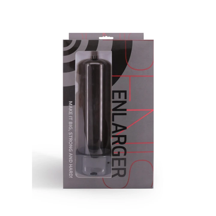 Pompka próżniowa do powiększania penisa - 4,5 cm, czarna, z przezroczystym cylindrem