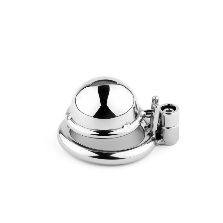 Klatka na penisa – Stainless Control Series, stal nierdzewna, 3 wymienne pierścienie (4/4,5/5 cm)