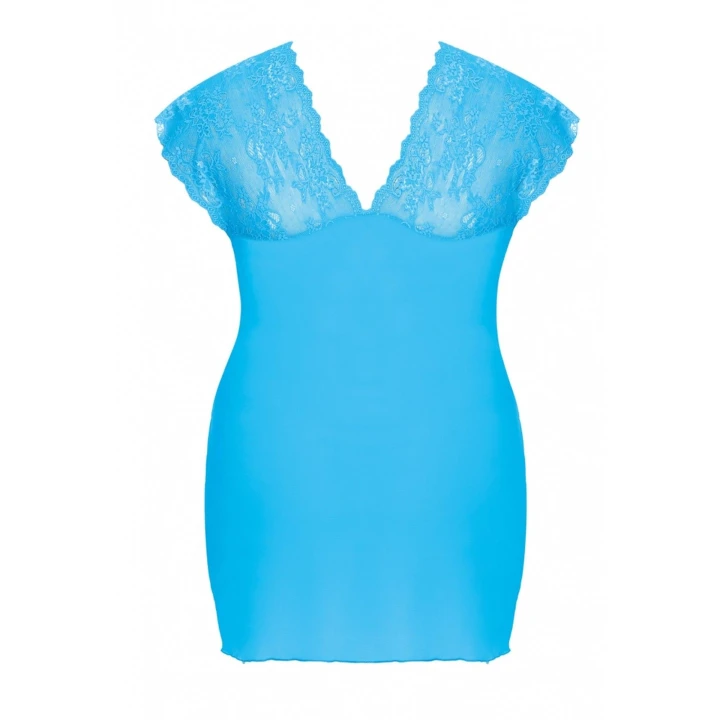 Koszulka nocna OFEELY L+ | delikatny materiał, koronkowe rękawki, zmysłowy dekolt