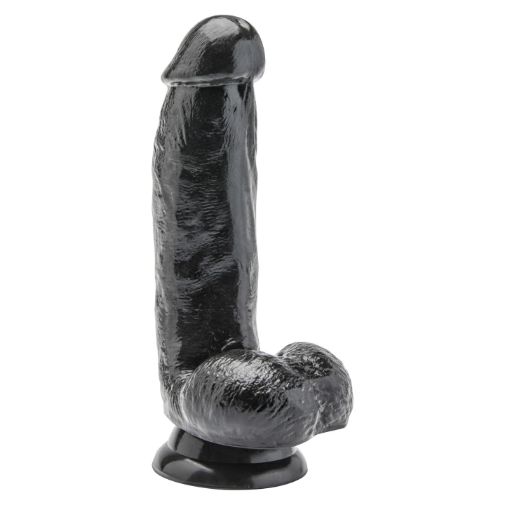 Dildo 6 cali TOYJOY, realistyczny, z żyłkami, bezftalowy PVC, czarny
