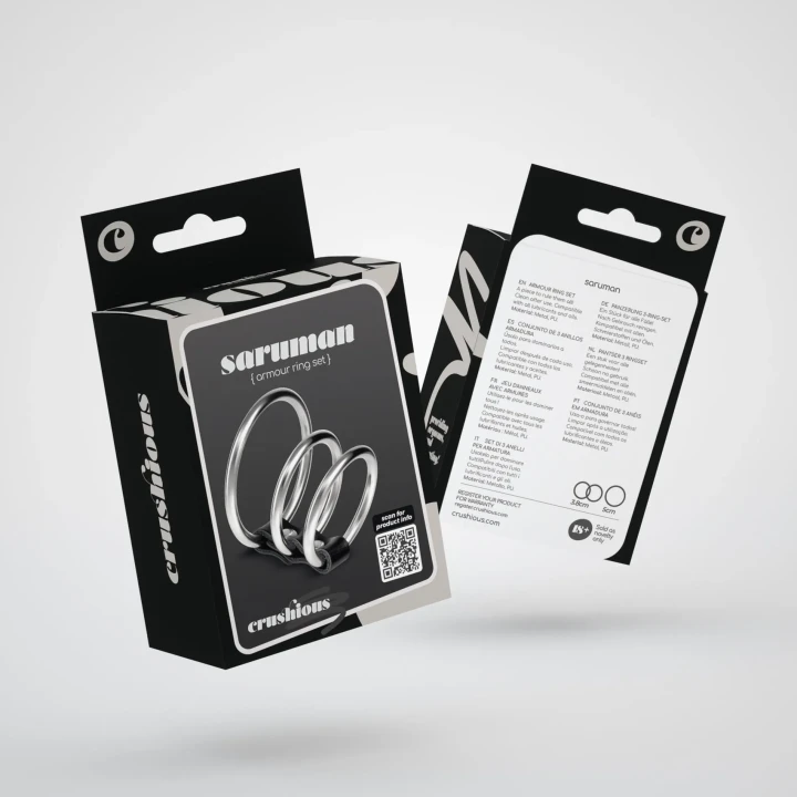 Pierścień metalowy CRUSHIOUS SARUMAN 3 szt. - 3,8-5 cm, wytrzymały, regulowany
