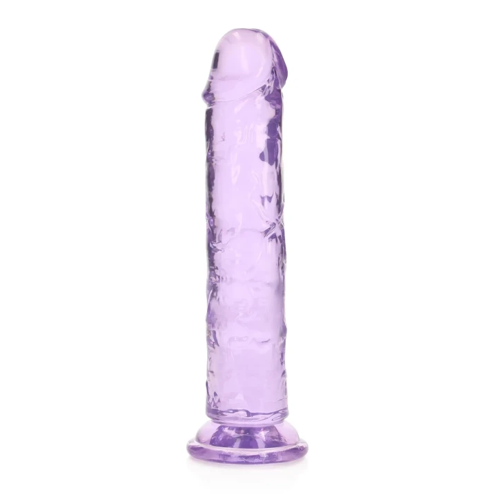 Dildo realne REALROCK Crystal Clear 7''/18 cm, przyssawka, wodoodporne, bez ftalanów