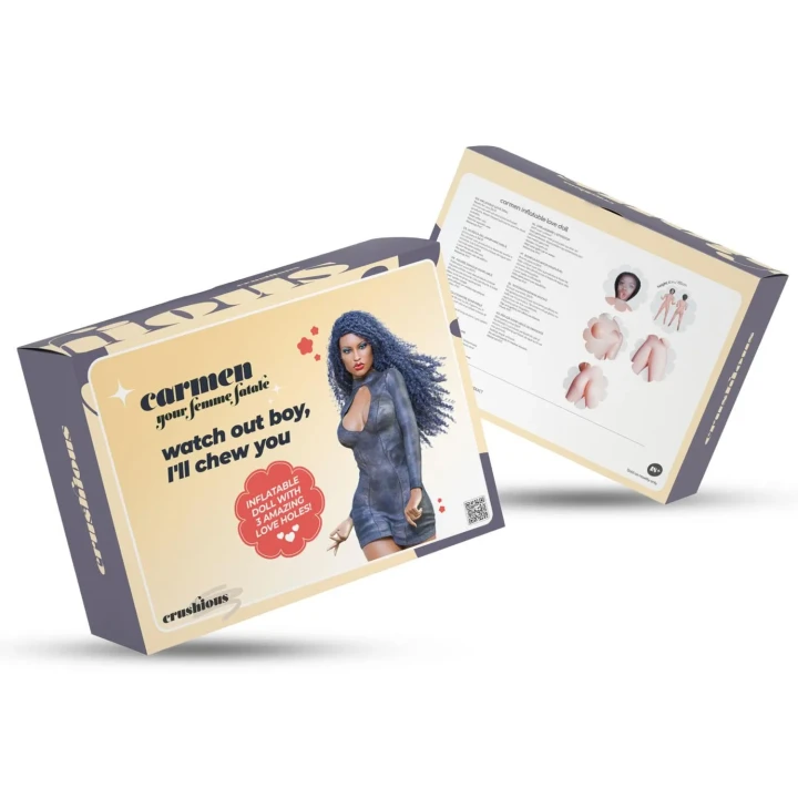 Dmuchana lalka erotyczna Crushious Carmen, 155 cm, 3 punkty penetracji, seksowna sylwetka