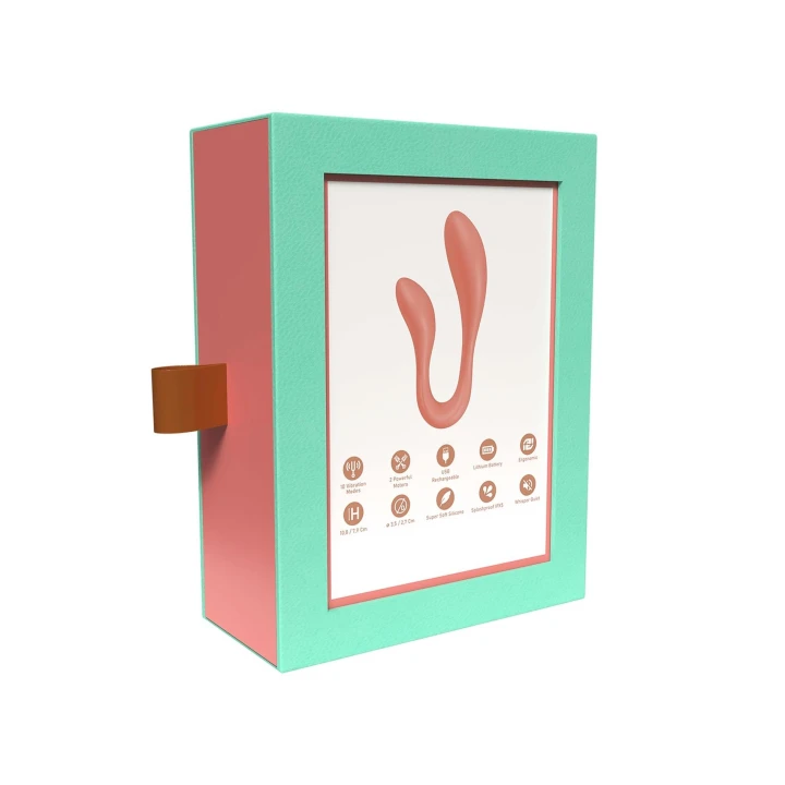 Wibrator podwójny Adrien Lastic Couple Secrets II, wodoodporny, 10 funkcji wibracji