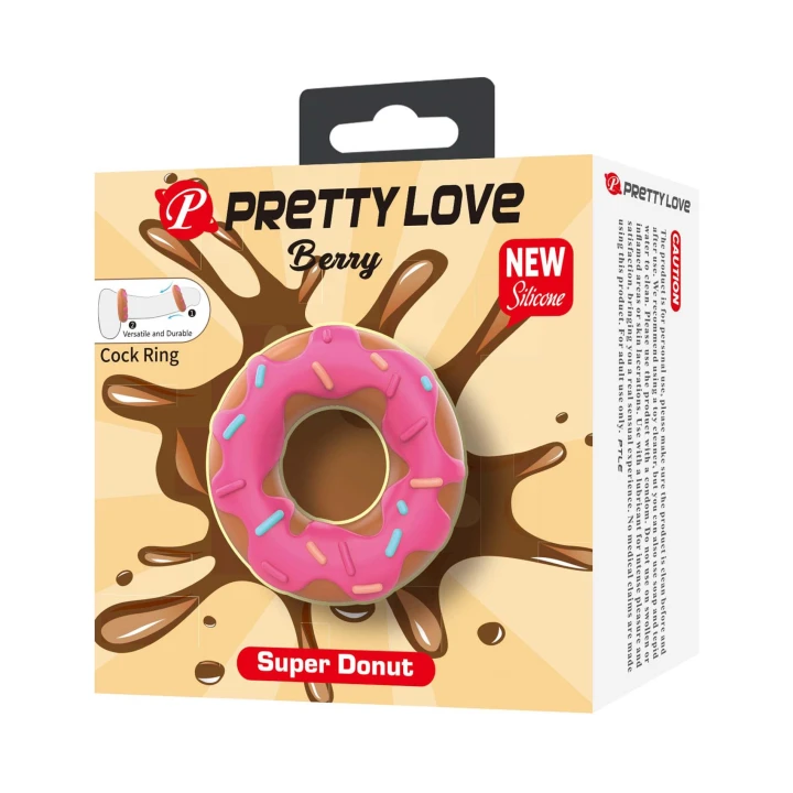 Pierścień erekcyjny z silikonu Pretty Love, 4,6 cm wewnętrzny, opóźnia wytrysk