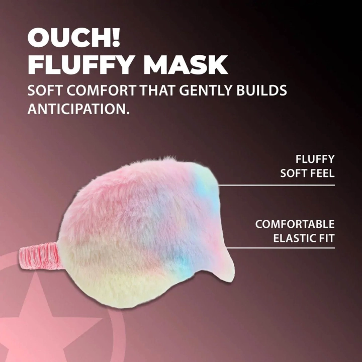 Opaska na oczy (mask) Fluffy Mask – puszysta, elastyczna, z miękkiego pluszu