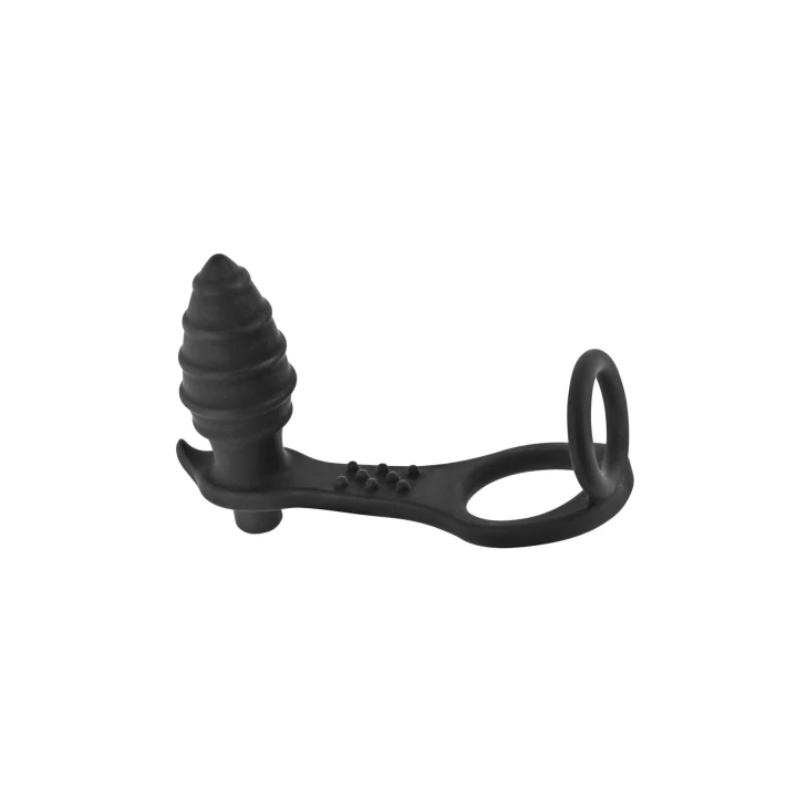 Stymulator prostaty - Vibrant Cockring Anal Plug, silikonowy, wibracyjny, elastyczny