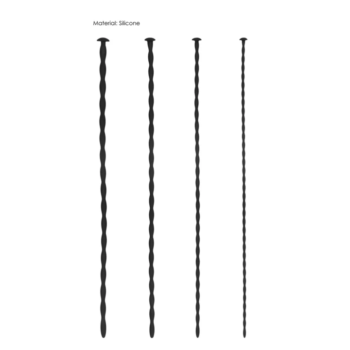 Sonda do cewki moczowej OUCH! - silikon, zestaw 4 szt., różne średnice, dł. 30 cm