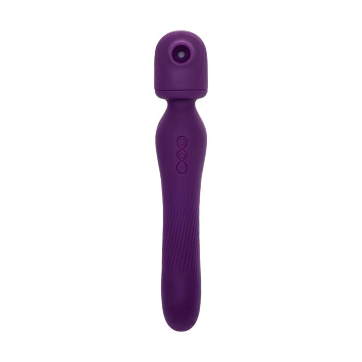 Wibrator silikonowy JOS 2 w 1, dyskretny pilot, zasięg 5m, kolor purpurowy, 13 cm