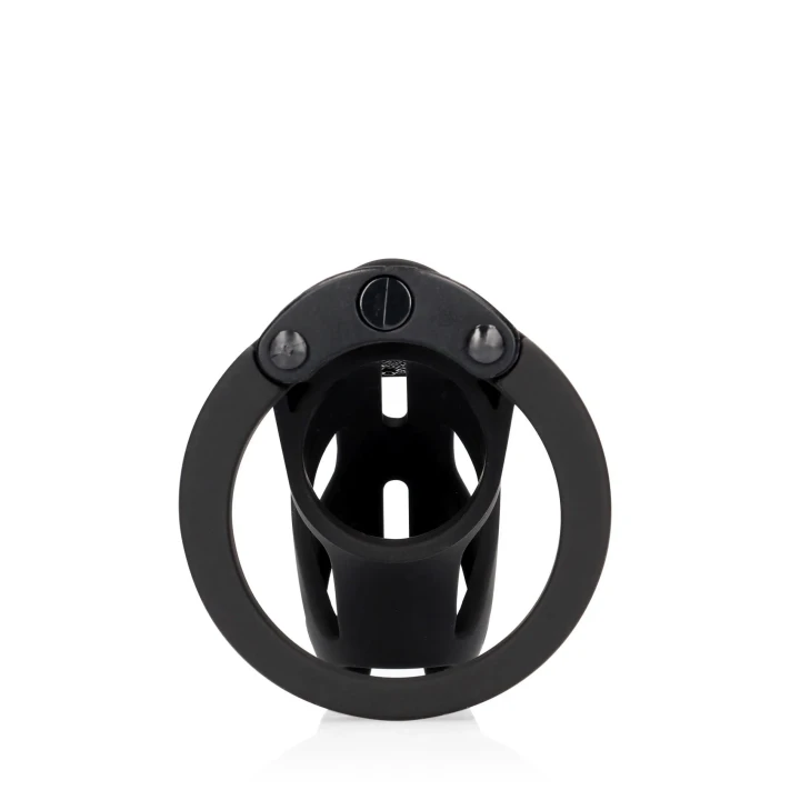 Klatka do chwili - Mancage Model 24, 3.5'' / 9 cm, czarna, regulacja, silikon medyczny