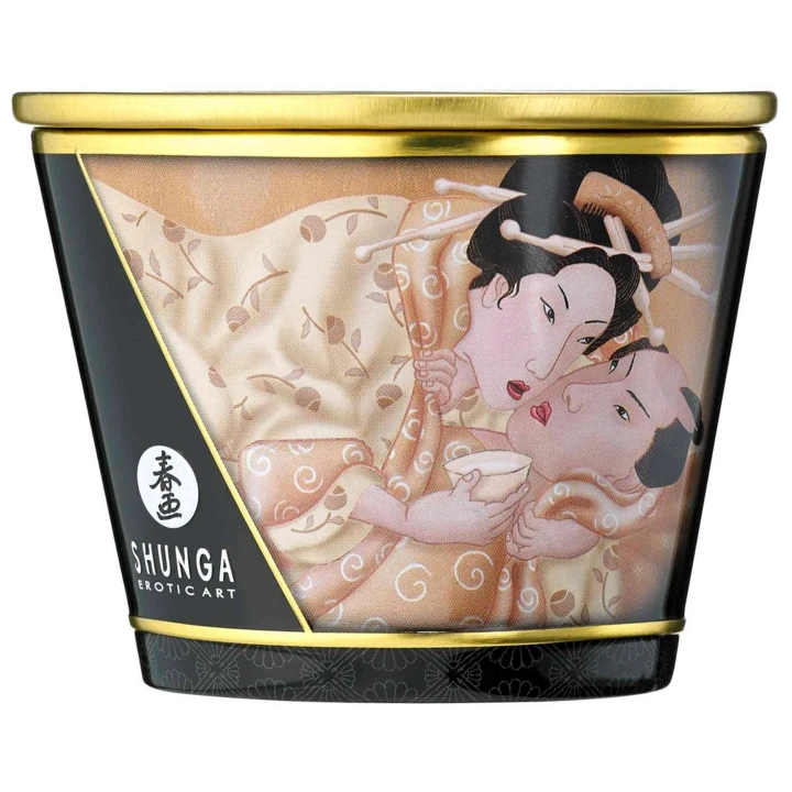 Świeca do masażu Shunga Desire - Waniliowa, naturalny olejek, 170 ml, metalowy słoiczek