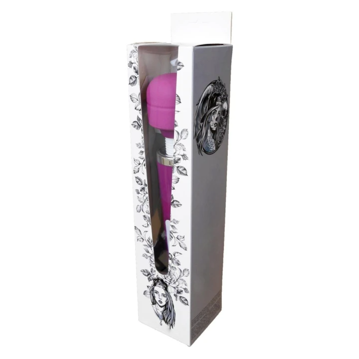Masażer Wand USB, Purple - Silikon/ABS, 10 Funkcji, Ergonomiczny Uchwyt