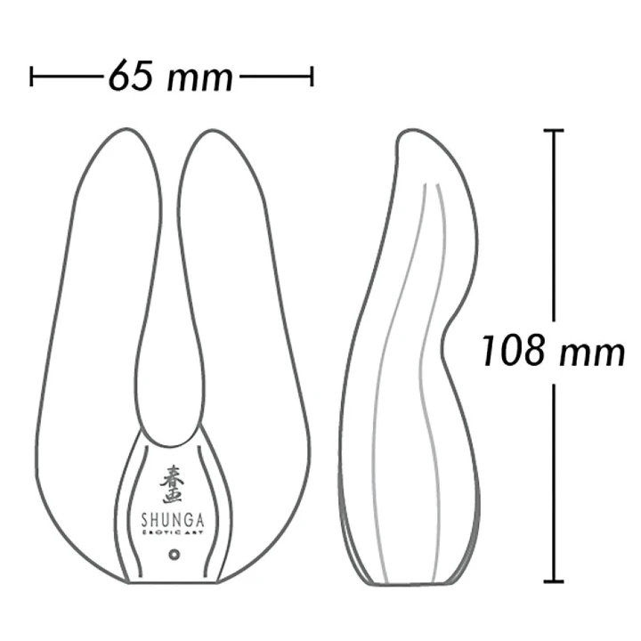 Podwójny wibrator erotyczny Aiko - silikon, 10 trybów wibracji, wodoodporny