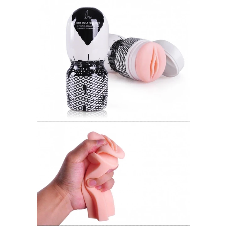 Masturbator TPE Passion Cup 16 cm, wodoodporny, rozciągliwy, z wypustkami