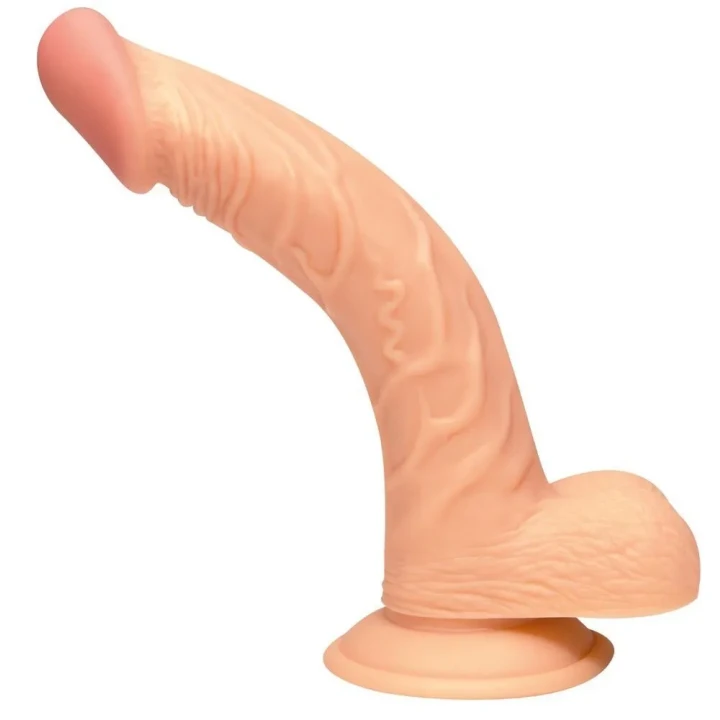 Dildo Curved Passion 19 cm, PVC, anatomiczna krzywizna, elastyczna średnica 2,5-4,2 cm