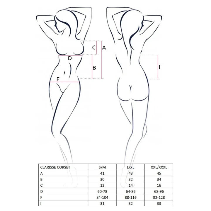 Gorset damski CLARISSE CORSET, regulowane ramiączka, koronkowy, beżowy S/M