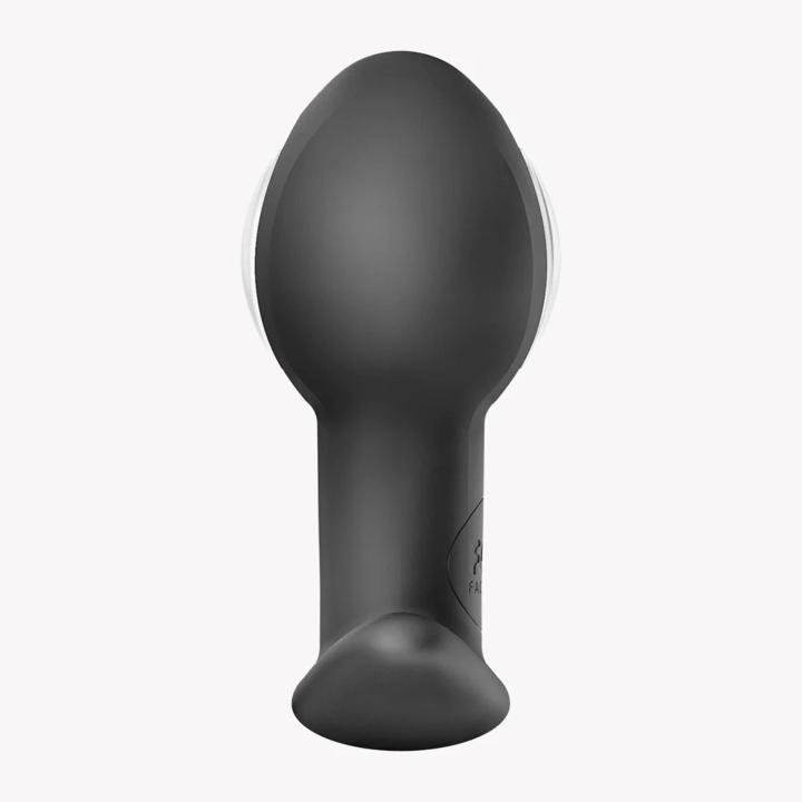 Korek analny B Ball Uno – czarny, ruchoma kulka, długość 8 cm