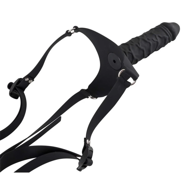 Strap-on silikonowy You2Toys, 17 cm długości, średnica 4,3 cm, regulowane paski