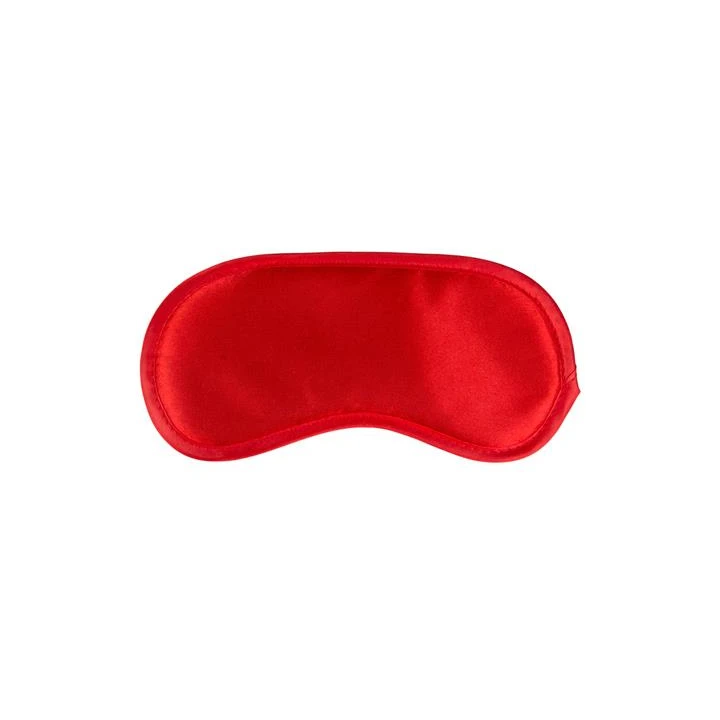 Maska do spania Satin Luxe - Czerwona, Poliester, Lekka i Komfortowa