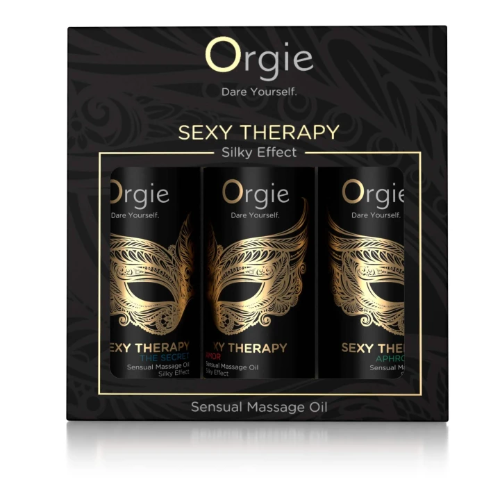 Olejek do masażu, Orgie Sexy Therapy, 3 x 30 ml, hipoalergiczny, nawilżający