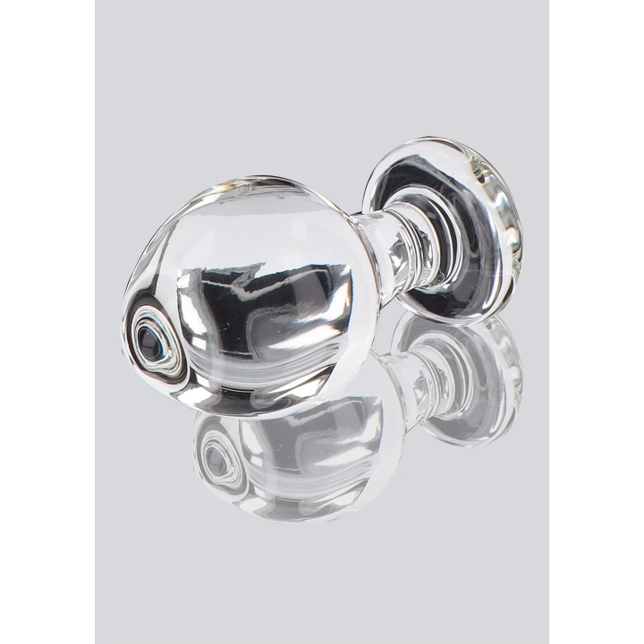 Plug analny TOYJOY GLASS WORXX szklany, wodoodporny, 9 cm długości