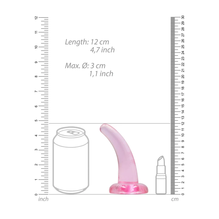 Dildo CRYSTAL CLEAR REAL ROCK, przezroczysty 4,5