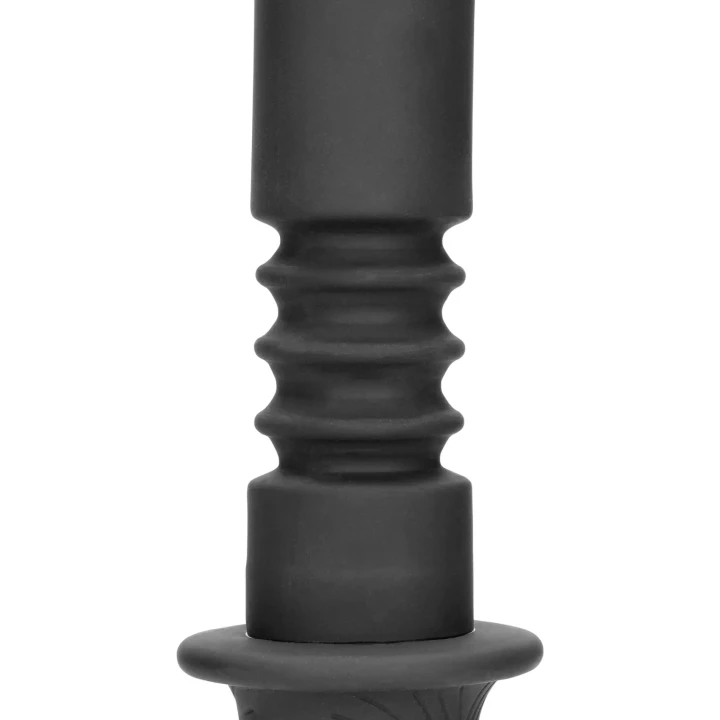 Maszyna wibracyjna i pchająca - silikon, 13 trybów, ładowanie USB - czarna