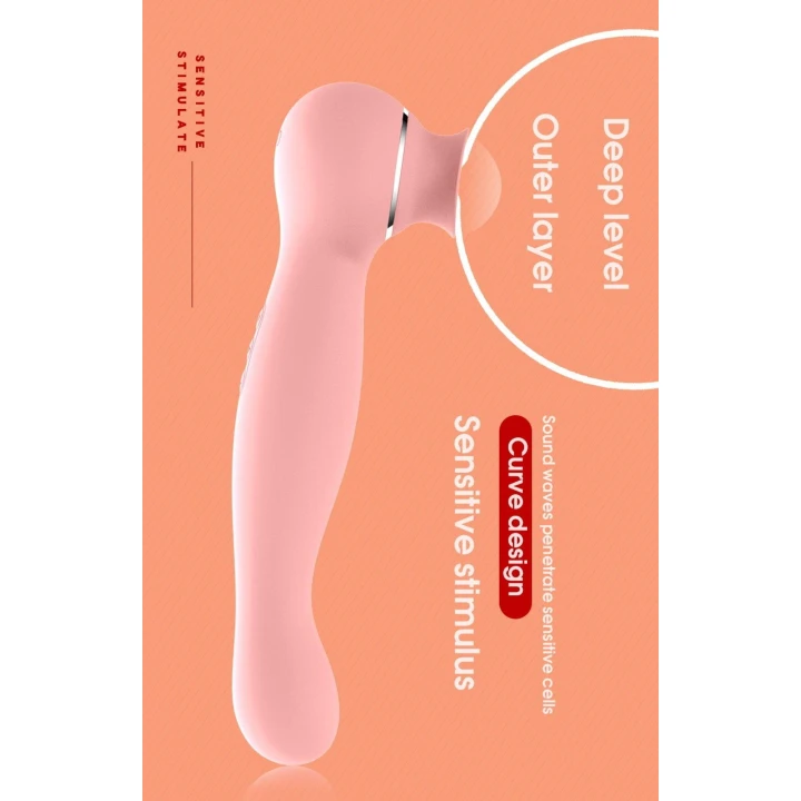 Stymulator łechtaczki Lauren, silikon, 9 wzorów wibracji, 6 trybów ssania