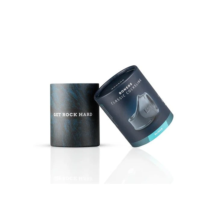 Cocksling - szary, TPE, średnica 3,5 cm na penisa, 4 cm na kulki