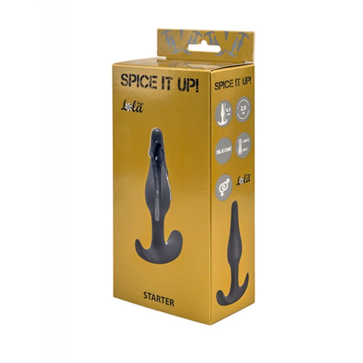 Stymulator analny Spice it up, silikon, długość 8,5 cm, średnica 2,6 cm, czarny